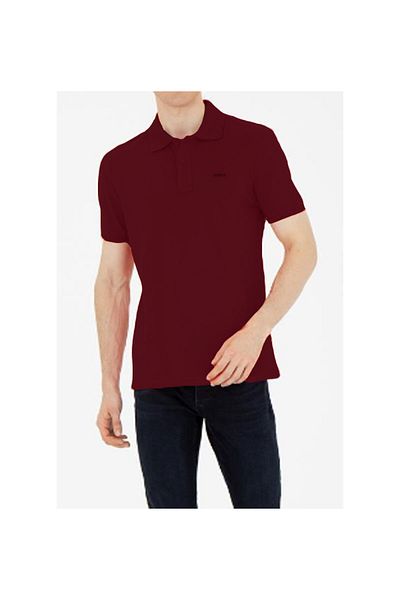 U.S. Polo Assn. Μπλουζάκι Βουργουνδίας XL με γιακά πόλο ΗΠΑ - Γραμμένο USPA - ST07532