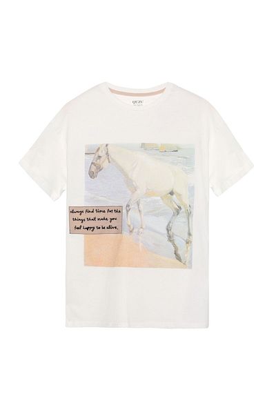 Quzu Tricou - Detaliu imprimat