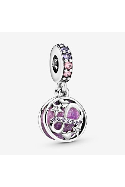 POSEİDONS JEWELLERY Işıltılı Sonsuzluk Kalpleri ve Yıldızları Sallantılı Charm