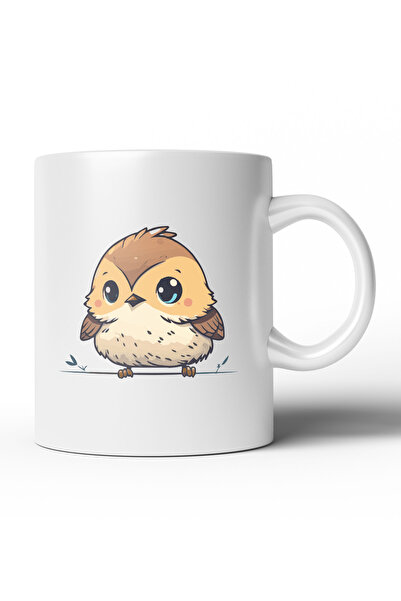 MOD10 كوب بتصميم مخصص مطبوع عليه طائر لطيف - BRD001