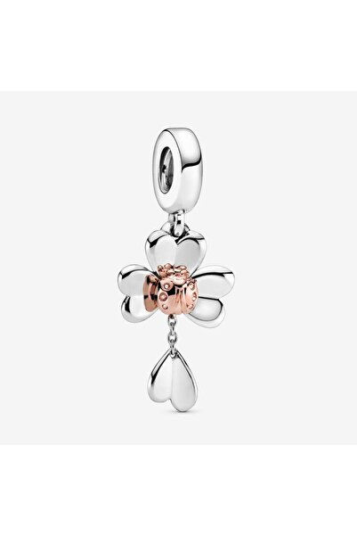 POSEİDONS JEWELLERY Yonca ve Uğur Böceği Sallantılı Charm