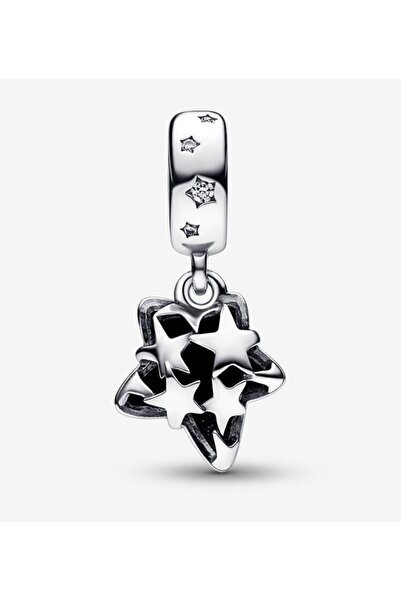 Lines Bijuteri Galaksi Yıldız Murano Sallantılı Charm Zirkon Taşlı s925 Gümüş