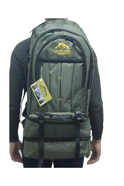 MONTANA MOUNTAINER Σακίδιο ορειβατικού πλάτης μεγάλου μεγέθους με μαντήλι και κορδόνια 80 λίτρων