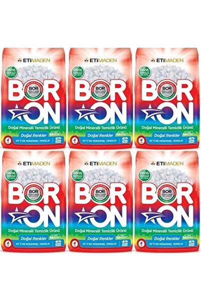 Boron Matik Toz Çamaşır Deterjanı 24 Kg Doğal Mineralli (6pk*4kg) (renkliler ...