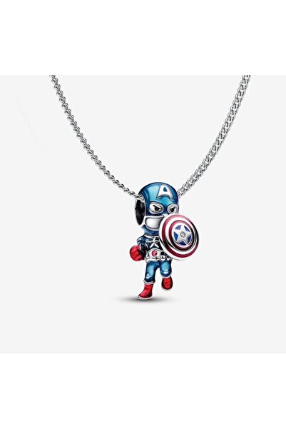 POSEİDONS JEWELLERY Kaptan Amerika Charm Kolye Seti