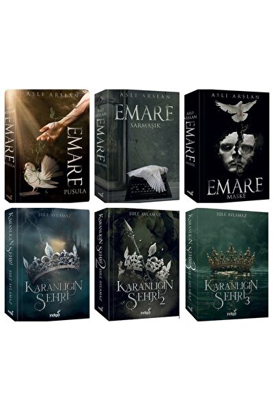 İndigo Kitap Emare Serisi Sarmaşık -Maske -Pusula + Karanlığın Şehri 1-2-3 Ka...