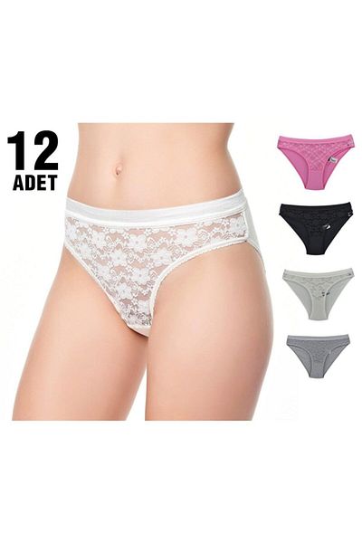Tutku Chiloți pentru femei din safir roșu, pachet de 12