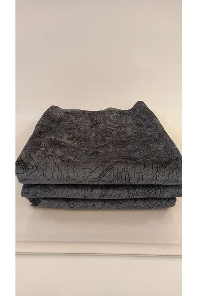 ceyizimdekor 3 Pieces Vein Patterned Anthracite Gray Sponge Non-Slip Sofa Bed Cover