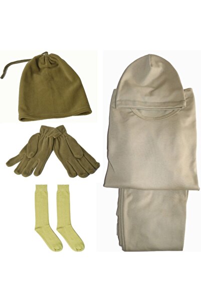 Baggor طقم ملابس داخلية حرارية - قبعة صوف، طوق للرقبة - قفازات - جوارب شتوية ...