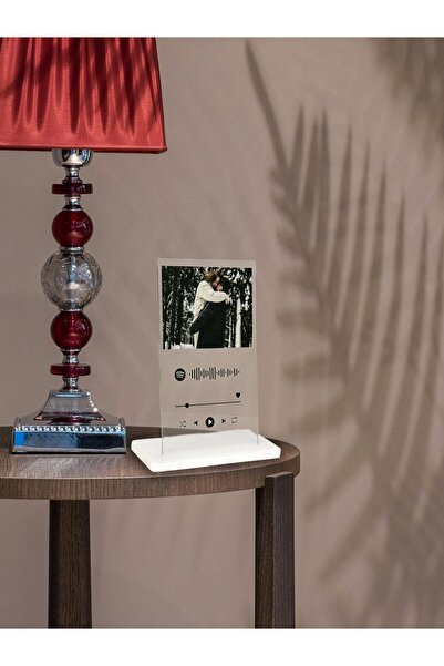 fotoremzi Kişiye Özel Stantlı Spotify Barkodlu Fotoğraflı Plaket