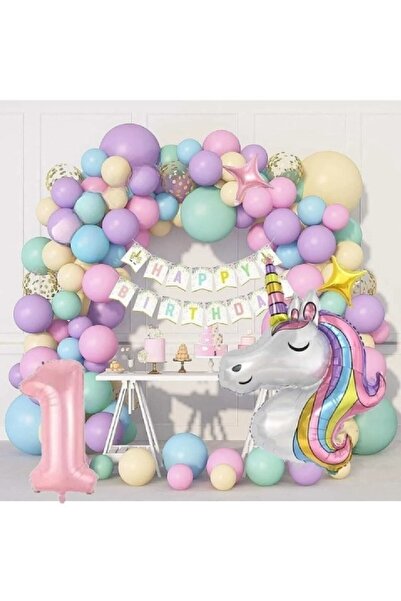 BKMC PARTY Σετ διακόσμησης για πάρτι γενεθλίων Unicorn Luxury για κορίτσια