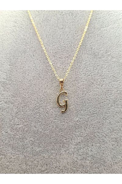 Han Ticarethane Gold Colored Letter G Necklace