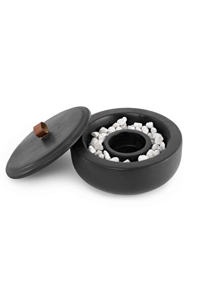 Zeliha Baysan Beton Tasarım Ateş çukuru / Firepit / Masaüstü Şöminesi Siyah