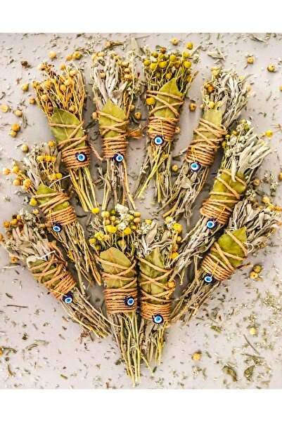 Egeden Doğal Olarak 10 Adet Nazar Bereket Ve Arınma Için Doğal Demet Tütsü Na...