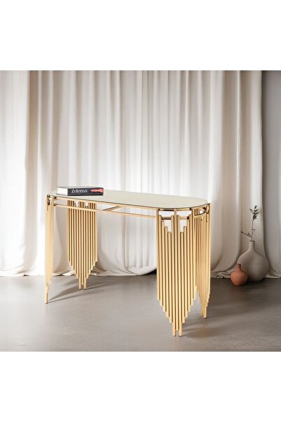 ZELENSA GOLD DRESUAR METAL PİYANO MODEL ANTRE LÜKS AYNALI