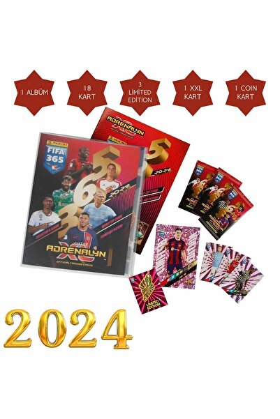 Panini TOYKİ TOYS Panini Adrenalyn Fifa 365 2024 Sezonu TCG Mega Başlangıç Paketi Futbolcu Kartları Albümü