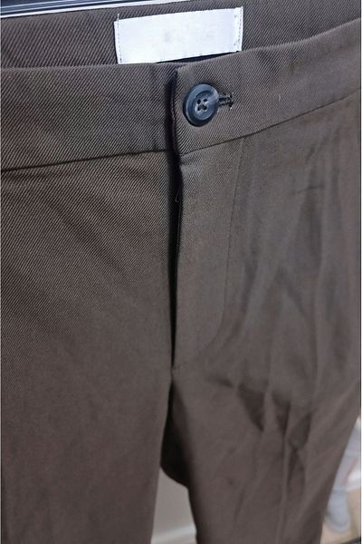 BGW Men's Brown Jogger Pants with Elastic Waist and Double Legs