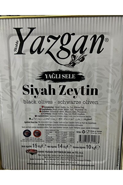 SİYAH ZEYTİN YAĞLI SELE 10KG İRİ BOY