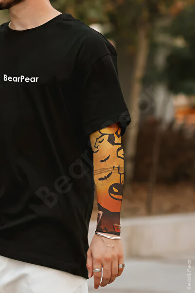 BearPear Halloween Giyilebilir Dövme Çorap Tattoo
