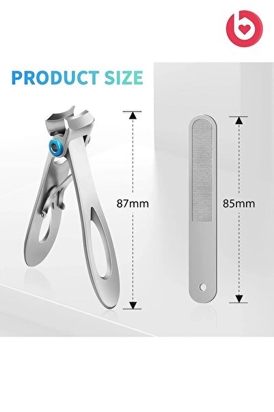 Little Care Profesyonel Ekstra Geniş Ağızlı Paslanmaz Büyük Boy Tırnak Makası - Törpü Hediyeli