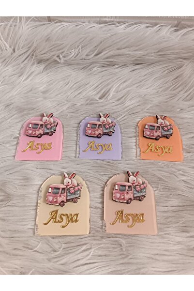 doğrukan Door in the Car with Rabbit Figure - Plexide Newborn Birthday Mevlüt...