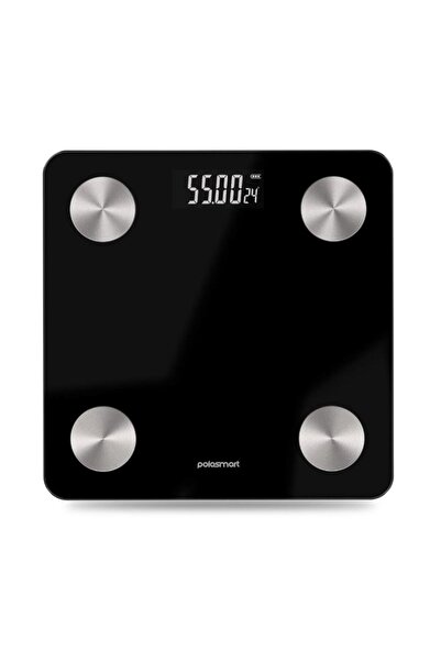 Polosmart Yağ Ölçer Akıllı Bluetooth Tartı Baskül Siyah