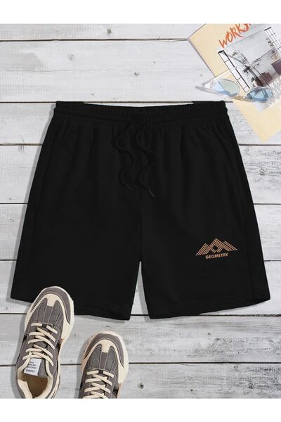 DAXİS Sportwear Company شورت مطبوع هندسي للرجال