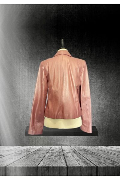 İzmir Deri Hakiki Deri Kadın Mont