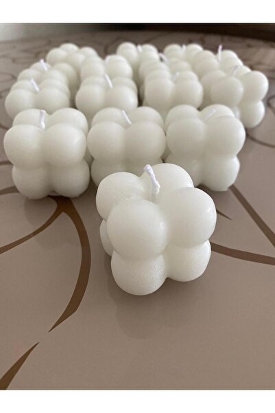 Görke Tasarım 30 Adet Toptan Mini Bubble Mum Davet, Nişan, Söz, Nikah, Kına H...