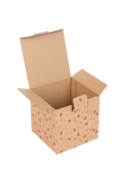 Öz Ambalaj 11x11x11 Cm Kalpli E-ticaret Kutusu [25'li] 1 Desi