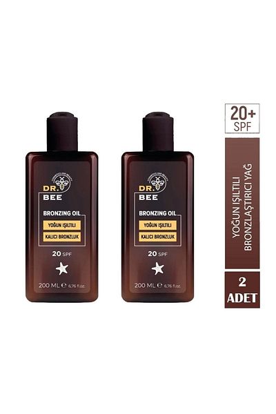 Dr.Bee Intense Shimmer Bronzing Oil SPF 20 2 Pack for Light Skin