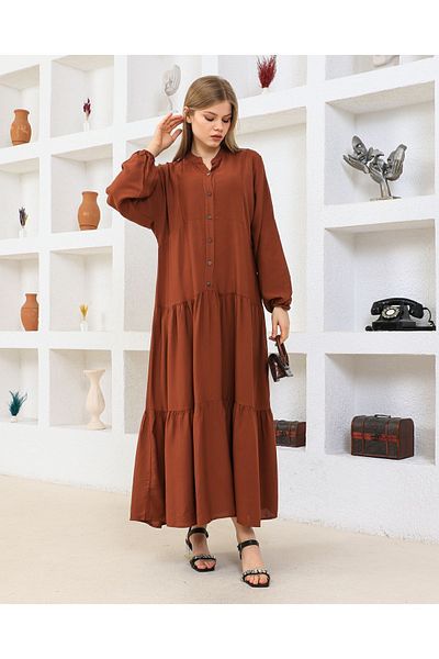 HANIMCA GİYİM Women's Summer Hijab Dress - 100% Viscose