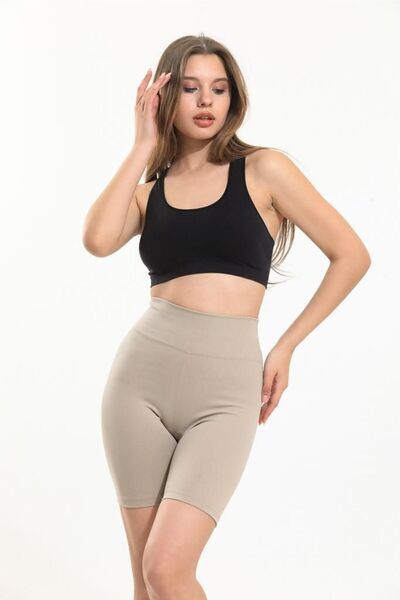 Dream Style Kadın Fitilli Toparlayıcı Bermuda Biker Tayt