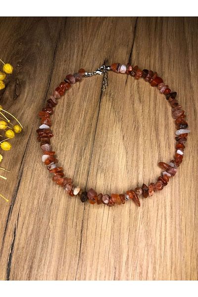 Stoneday Autumn Color Agate Stone Natural Special Design Necklace