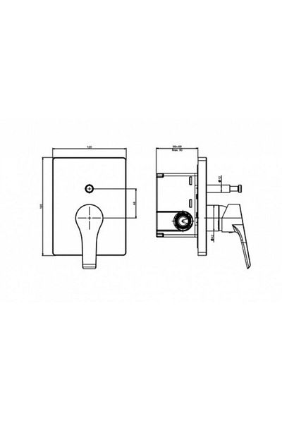 NSK Visia Plus Built-In - Chrome Bathroom Faucet
