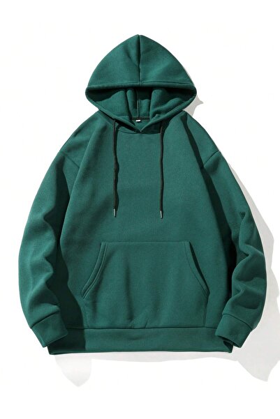 EYAX MODA Plus Size - Hooded Relaxed Fit Sweatshirt