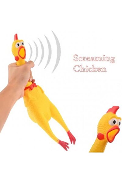 Hane216 Öten Çığlık Atan Horoz Tavuk Civciv Köpek Kedi Için Bağıran Sesli Oyuncak 30 Cm - Shrilling Chicken