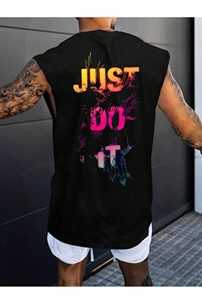 Machetta تيشيرت بدون أكمام كبير الحجم مطبوع للجنسين - مقاس كبير