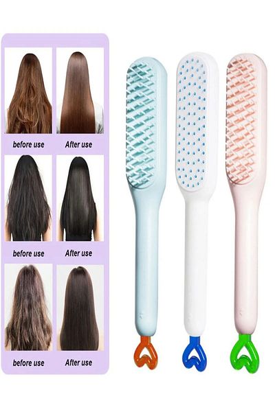 safestore Anti-Static Hair Massage Brush with Automatic Keys - Self-Cleaning, Detangling