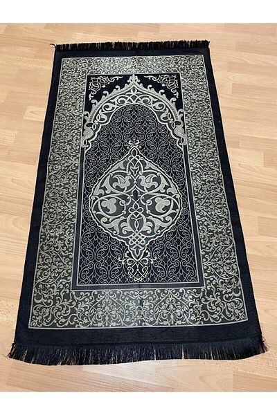 AYHANHOME Gift Dowry Kaaba Patterned Boxed Prayer Rug Prayer Beads Set