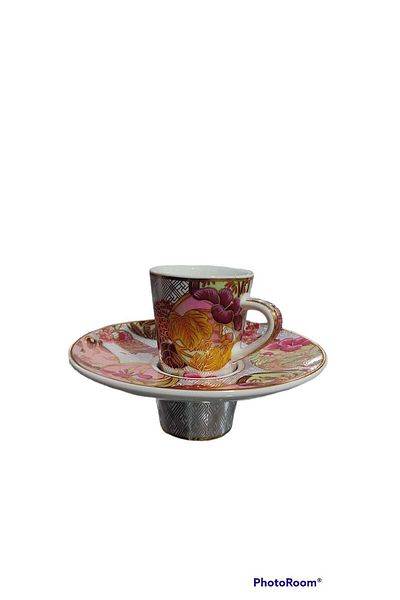 Kosova Porcelain Turkish Coffee Cup for 6 People 12 Pieces Interlocking