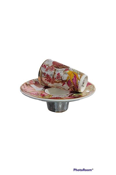Kosova Porcelain Turkish Coffee Cup for 6 People 12 Pieces Interlocking