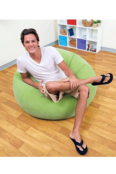 direkstoktan Şişme Puf Koltuk Kadife Kaplama Şişme Keyif Koltuğu - Intex Infl...