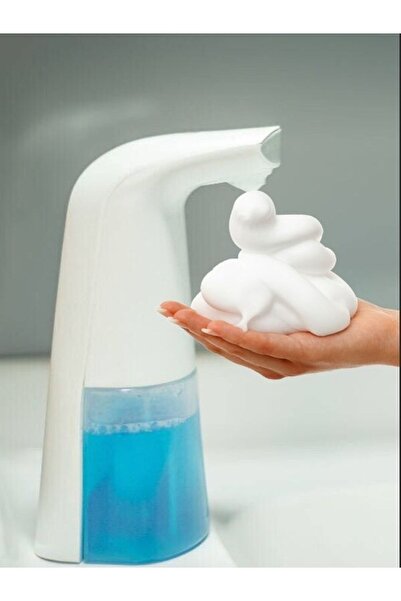 Genel Markalar Beyaz SENSORLU USB KABLOLU SIVI SABUNLUK KOPUK VERİCİ 21X5X10CM 300ML BANYO SETİ Plastik