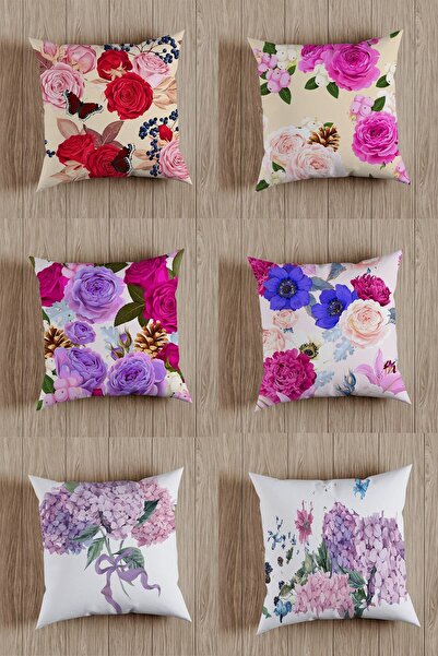 fdm desıgn غطاء وسادة مزخرف بتصميم خاص مطبوع على الوجهين، مجموعة من 6 قطع