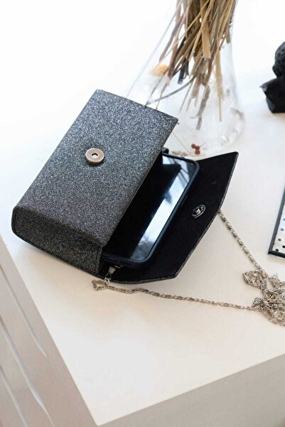 Moom Bag Women's Silvery Anthracite Mini Box Shoulder Bag