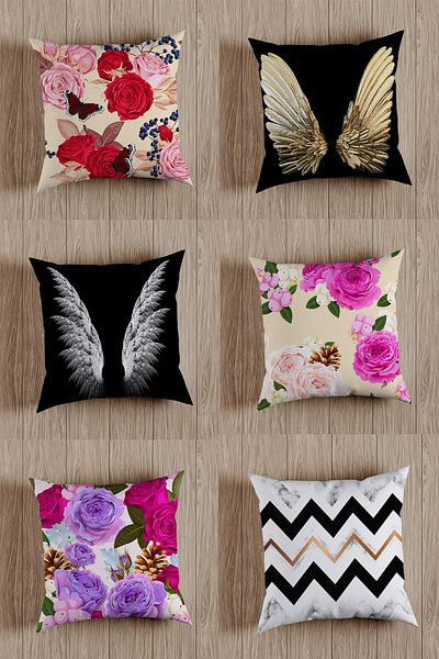 fdm desıgn Double Sided Printed Special Design Decorative Throw Pillow Cover Set of 6