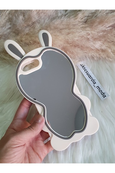 Aksesuarda Moda iPhone 7 Plus - 8 Plus Compatible Silicone Case with Mirror Ears