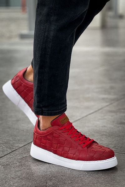 BZ Moda B209 Vimini - Men's Orthopedic Sneaker Sports Shoes, Red CBT Casual Skin
