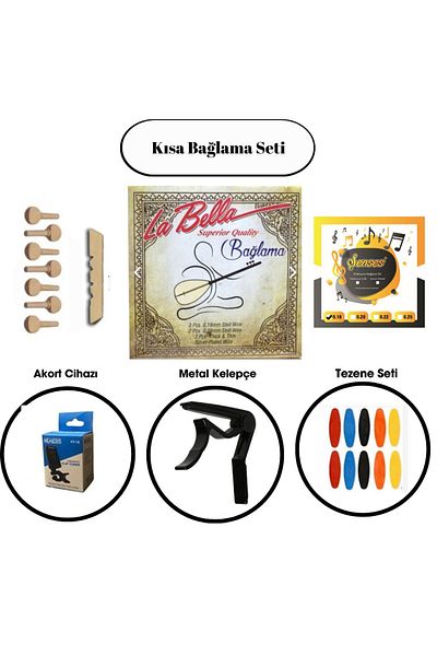 şenses müzik market مجموعة ربط قصيرة احترافية من La bella الكل في واحد